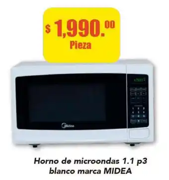Horno de Microondas 1.1 p3 Blanco Marca Midea