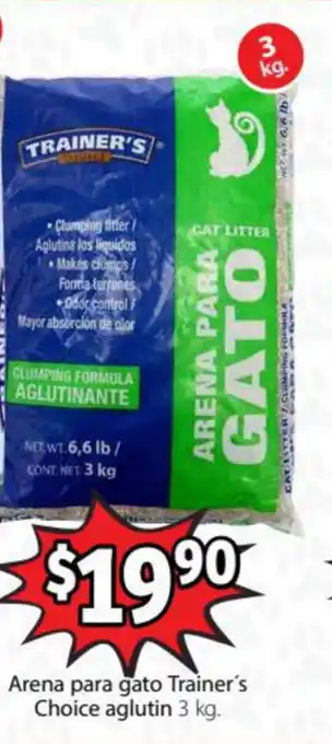 Soriana Express Arena para Gato Trainer's Choice Aglutin 3kg oferta