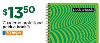 Chedraui Cuaderno profesional peek a book 70 hojas oferta