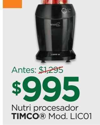 Chedraui Nutri procesador timco® mod. lic01 oferta