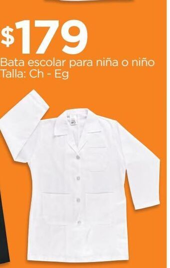 Bata escolar para niña o niño talla: ch - eg