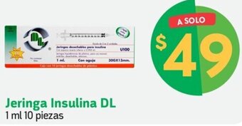 Farmacias YZA Jeringa Insulina DL 1 ml 10 piezas oferta