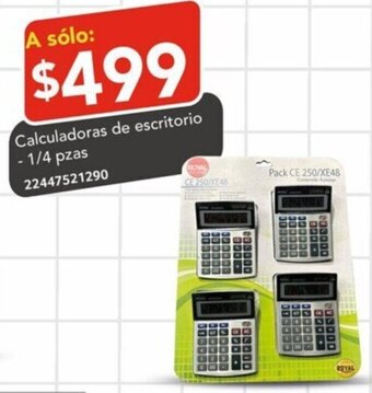 City Club Calculadoras de escritorio - 1/4 pzas 22447521290 oferta