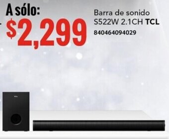 City Club Barra de sonido S522W 2.1CH TCL 840464094029 oferta