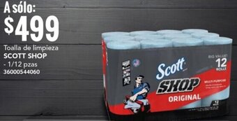 Toalla de limpieza SCOTT SHOP 1/12 pzas