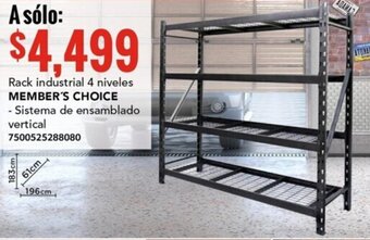 City Club Rack industrial 4 niveles MEMBER´S CHOICE oferta