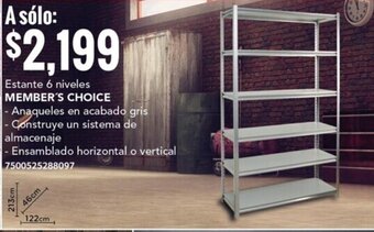 City Club Estante 6 niveles MEMBER'S CHOICE oferta