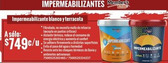 City Club Impermeabilizante blanco y terracota oferta