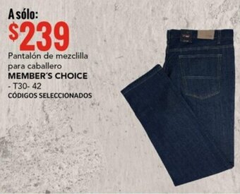 City Club Pantalón de mezclilla para caballero MEMBER'S CHOICE - T30-42 oferta
