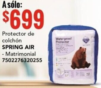 City Club Protector de colchón SPRING AIR - Matrimonial 7502276320255 oferta