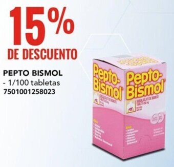 PEPTO BISMOL 1/100 tabletas