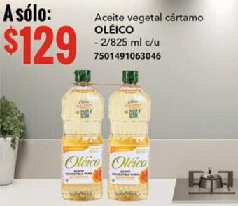 City Club Aceite vegetal cártamo OLÉICO 2/825ml oferta