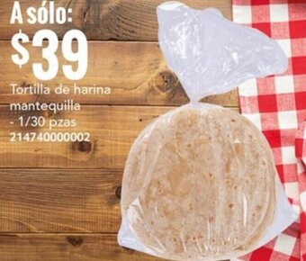 City Club Tortilla de harina mantequilla 1/30 pzas oferta