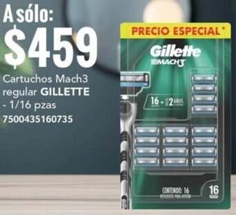 City Club Cartuchos Mach3 regular GILLETTE - 1/16 pzas 7500435160735 oferta