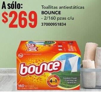 City Club Toallitas antiestáticas BOUNCE 2/160 pzas oferta
