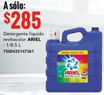 City Club Detergente líquido revitacolor ARIEL 1/8.5L oferta
