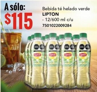 City Club Bebida té helado verde LIPTON 12/600ml oferta