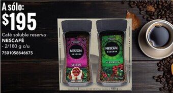 City Club Café soluble reserva NESCAFÉ 2/180g oferta