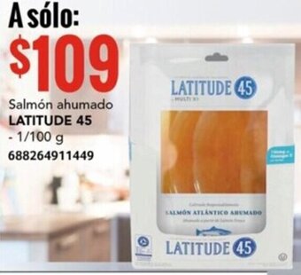 City Club Salmón ahumado LATITUDE 45 - 1/100 g 688264911449 oferta