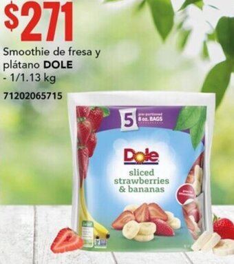 City Club Smoothie de fresa y plátano DOLE 1/1.13 kg oferta