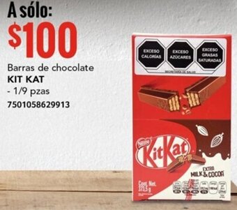 City Club Barras de chocolate KIT KAT 1/9 pzas oferta