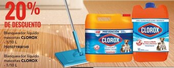City Club Blanqueador líquido mascotas CLOROX 1/10L oferta