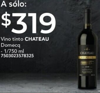 City Club Vino tinto CHATEAU Domecq 1/750ml oferta