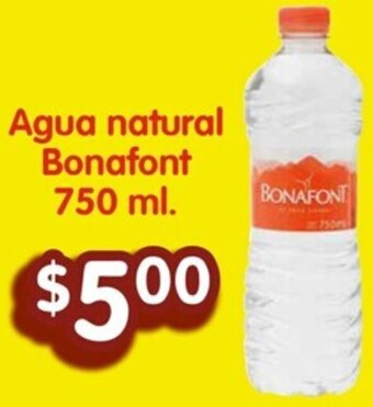 Soriana Híper Agua natural Bonafont 750 ml. oferta