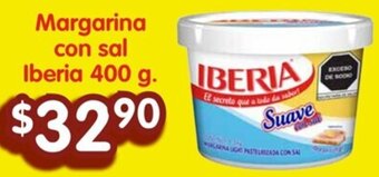 Soriana Híper Margarina con sal Iberia 400 g. oferta