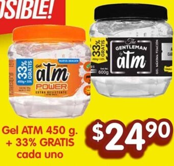 Soriana Híper Gel ATM 450 g. + 33% GRATIS cada uno oferta