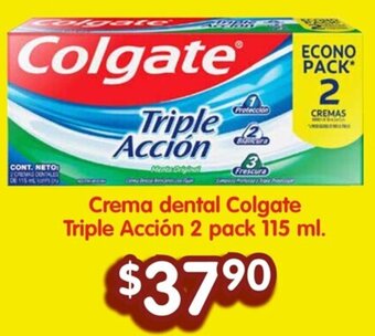 Soriana Híper Crema dental Colgate Triple Acción 2 pack 115 ml. oferta