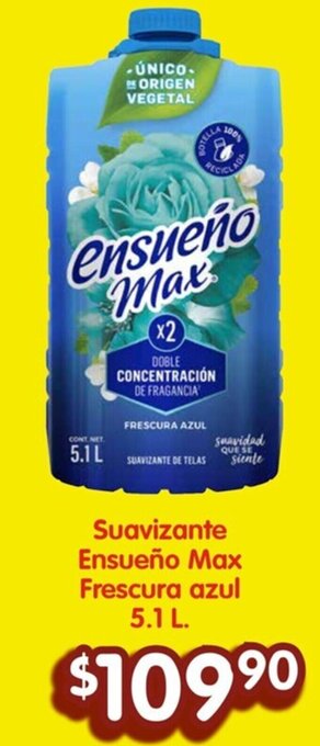 Soriana Híper Suavizante Ensueño Max Frescura azul 5.1 L. oferta