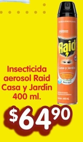 Soriana Híper Insecticida aerosol Raid Casa y Jardín 400 ml. oferta