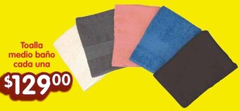 Soriana Híper Toalla medio baño cada una oferta