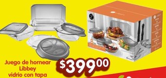 Soriana Híper Juego de hornear Libbey vidrio con tapa oferta