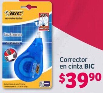 Corrector en cinta BIC
