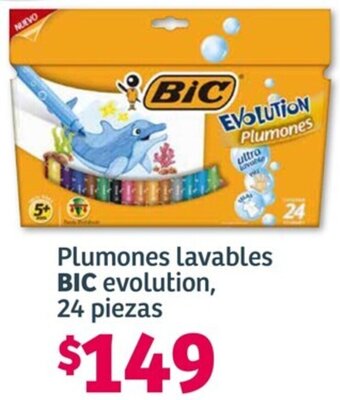Plumones lavables BIC evolution, 24 piezas