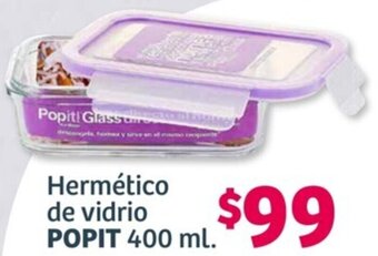 Hermético de vidrio POPIT 400 ml.