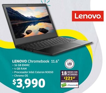 Soriana Híper LENOVO Chromebook 11.6" oferta