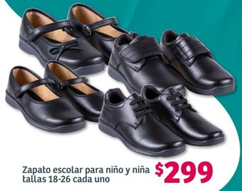Soriana Híper Zapato escolar para niño y niña tallas 18-26 cada uno oferta