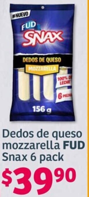 Soriana Híper Dedos de queso mozzarella FUD Snax 6 pack oferta