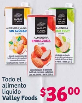 Soriana Híper Todo el alimento Líquido Valley Foods oferta