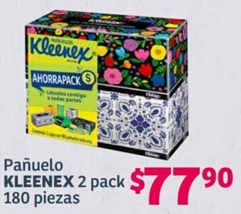 Soriana Híper Pañuelo KLEENEX 2 pack 180 piezas oferta
