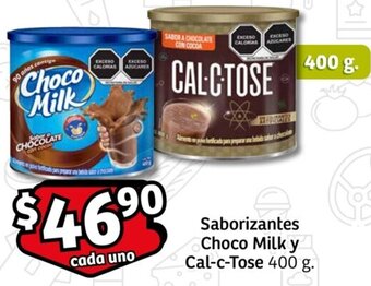 Saborizantes Choco Milk y Cal-c-Tose 400 g.