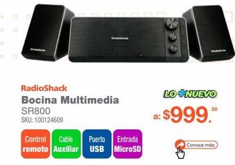 RadioShack Bocina multimedia sr800 radioshack bluetooth oferta