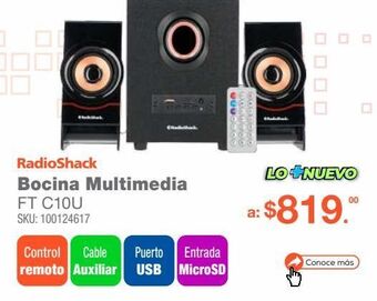 RadioShack Bocina multimedia ft c10u radioshack bluetooth oferta