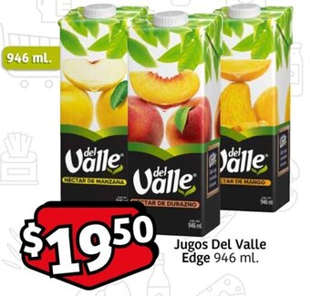 Soriana Mercado Jugos Del Valle Edge 946 ml. oferta