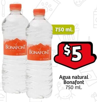 Soriana Mercado Agua natural Bonafont 750 ml. oferta