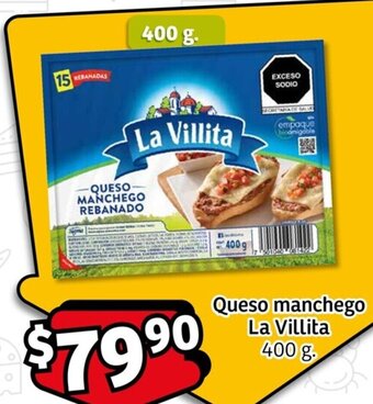 Queso manchego La Villita 400 g.