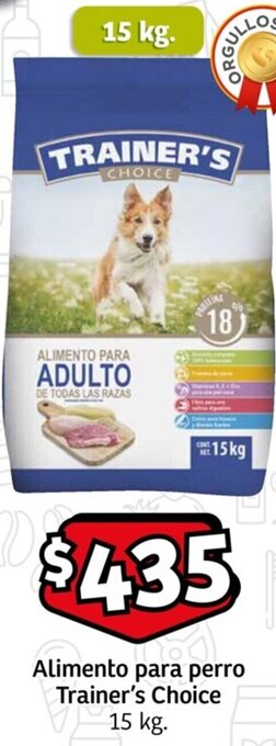 Soriana Mercado Alimento para perro Trainer's Choice 15 kg. oferta